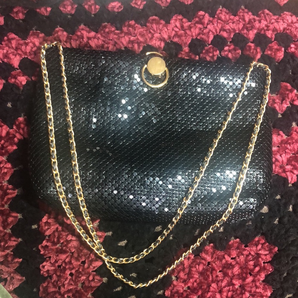 One of a kind vintage black evening bag